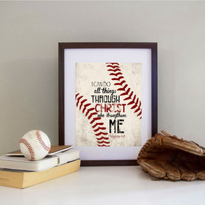 Christian Baseball Poster Art Print