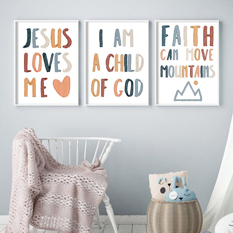 Christian Nursery Canvas Posters