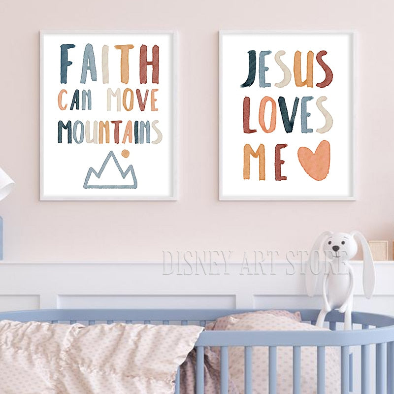 Christian Nursery Canvas Posters